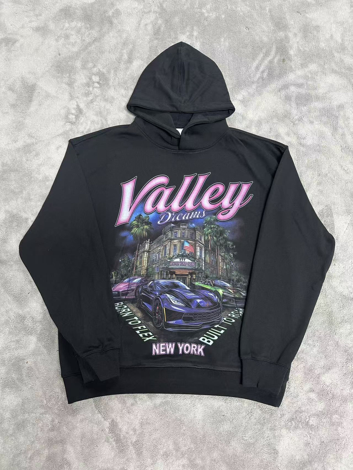 GMABCD Unisex Graphic Print Pullover Hoodie – Relaxed Terry Streetwear