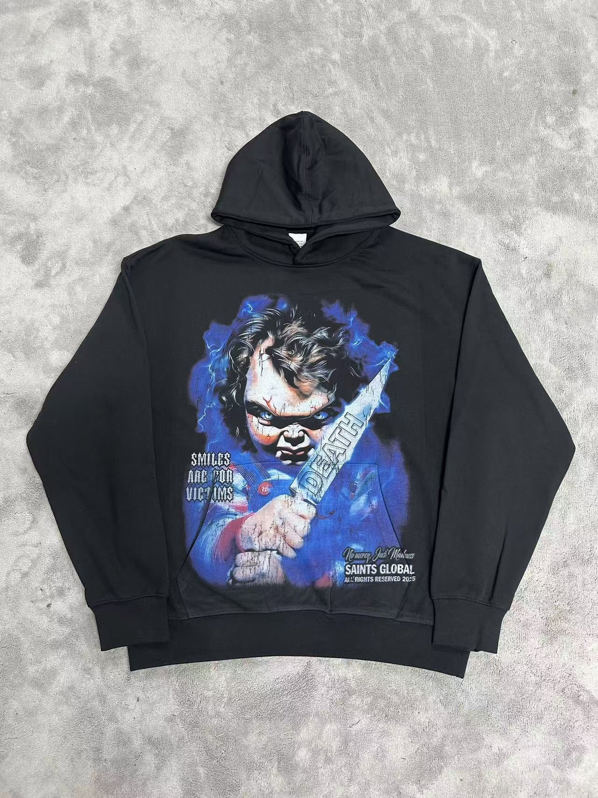 GMABCD Unisex Graphic Print Pullover Hoodie – Relaxed Terry Streetwear