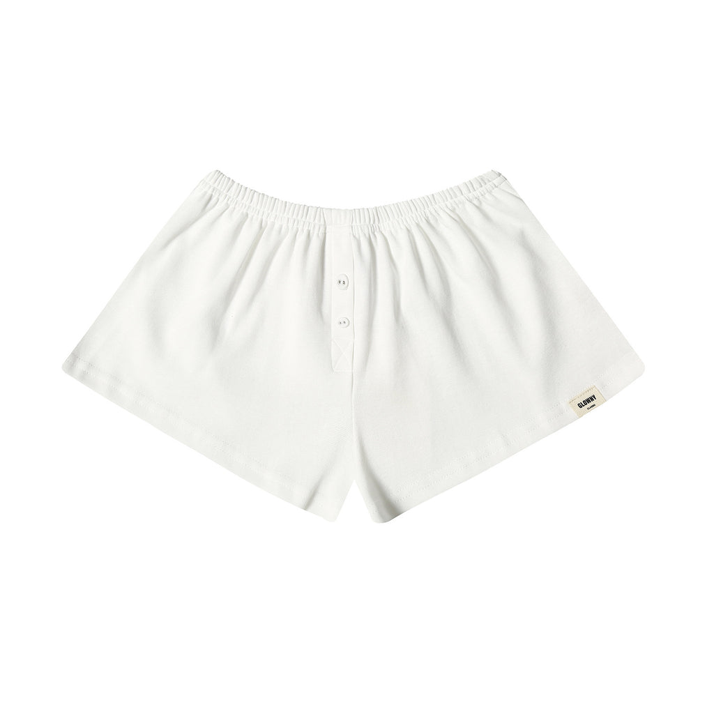 VARIANT_IMAGE::White Lounge Shorts | Women's cotton loungewear