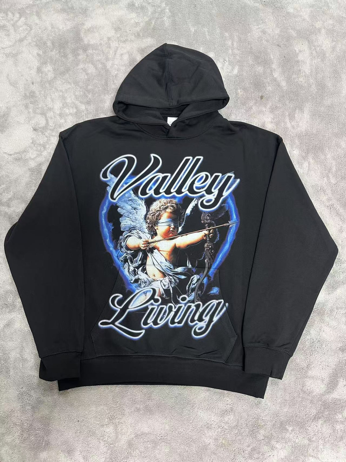 GMABCD Unisex Graphic Print Pullover Hoodie – Relaxed Terry Streetwear