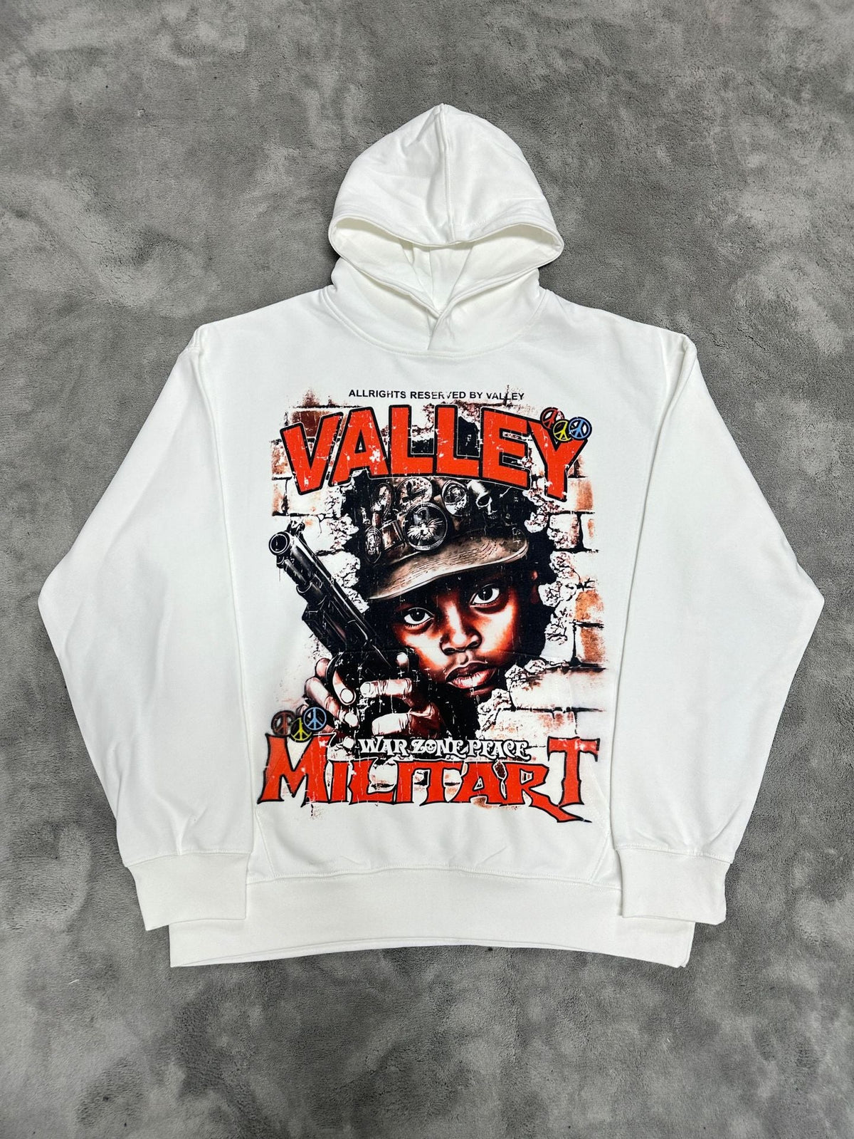 GMABCD Unisex Graphic Print Pullover Hoodie – Relaxed Terry Streetwear