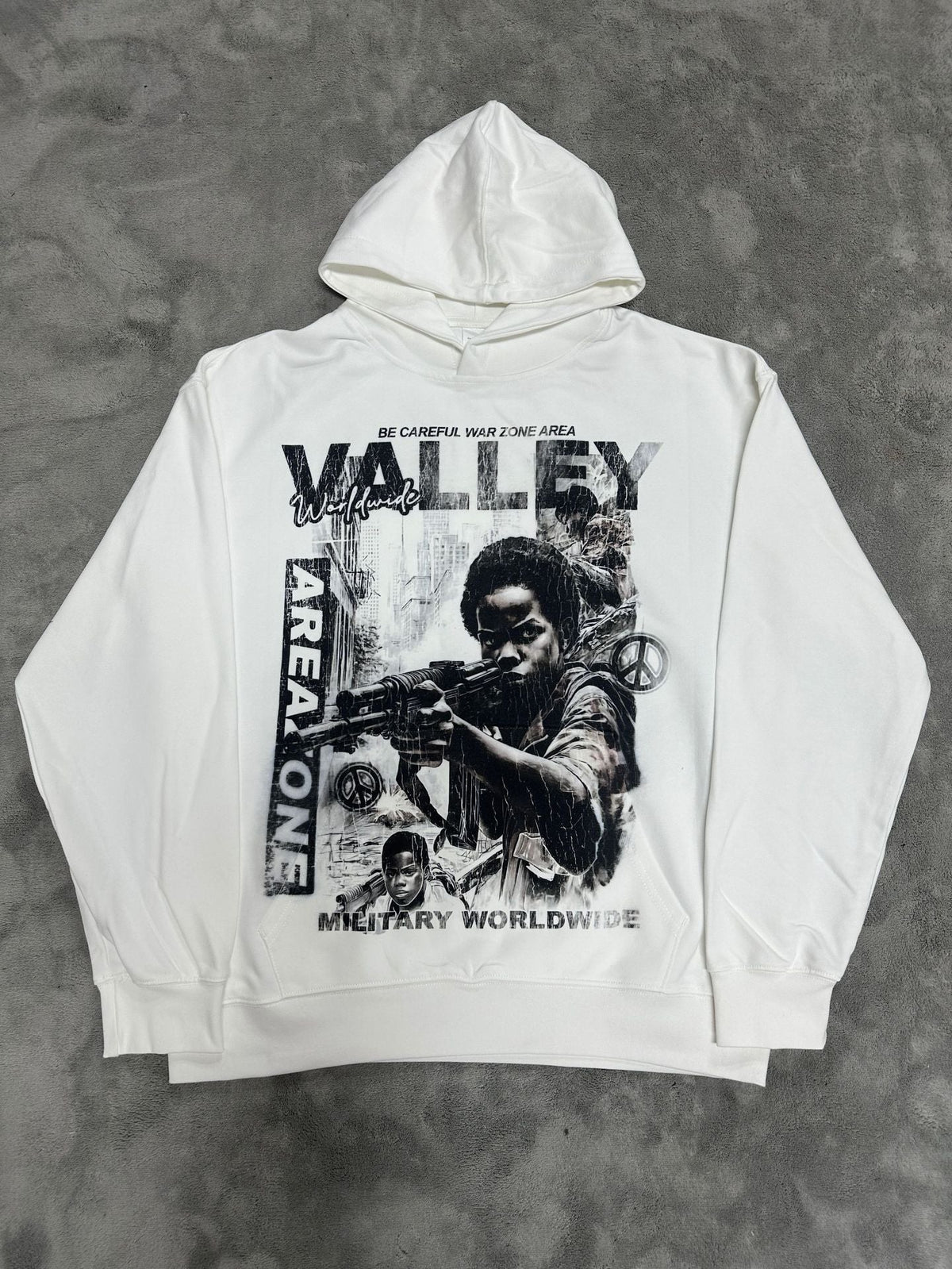 GMABCD Unisex Graphic Print Pullover Hoodie – Relaxed Terry Streetwear