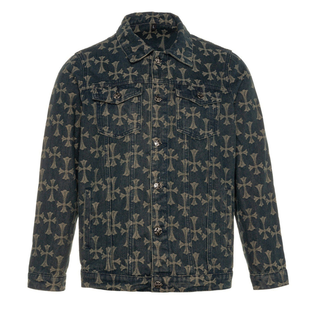 GMABCD Unisex Cross-Detail Denim Jacket – Relaxed Graphic Streetwear Outerwear