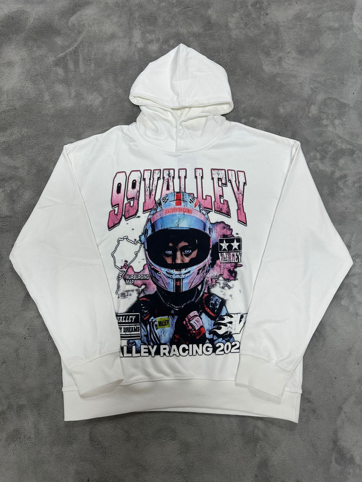 GMABCD Unisex Graphic Print Pullover Hoodie – Relaxed Terry Streetwear
