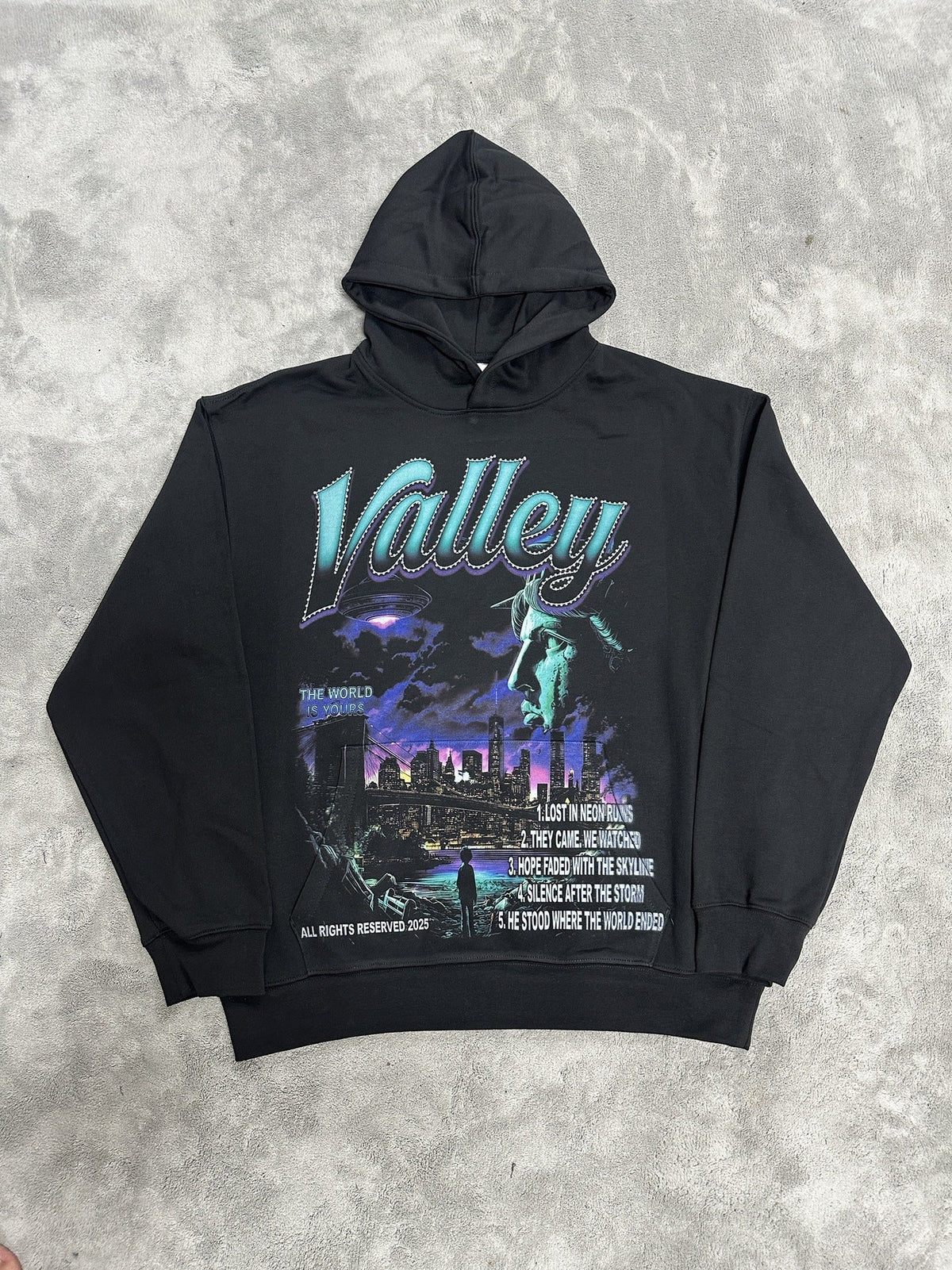 GMABCD Unisex Graphic Print Pullover Hoodie – Relaxed Terry Streetwear