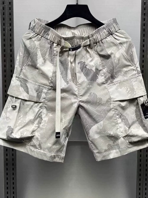 VARIANT_IMAGE::K256 Black | Men's camouflage five-point shorts