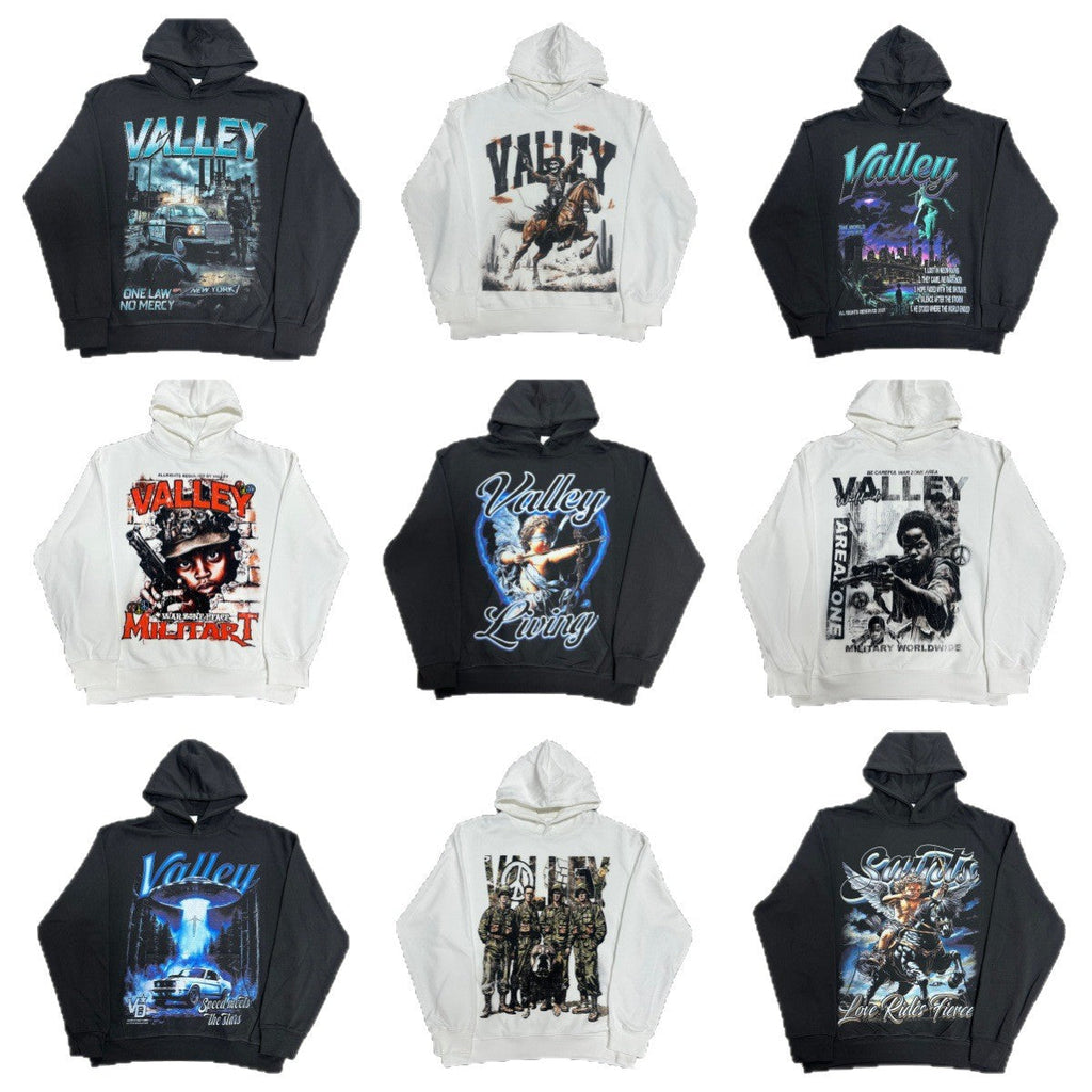 GMABCD Unisex Graphic Print Pullover Hoodie – Relaxed Terry Streetwear