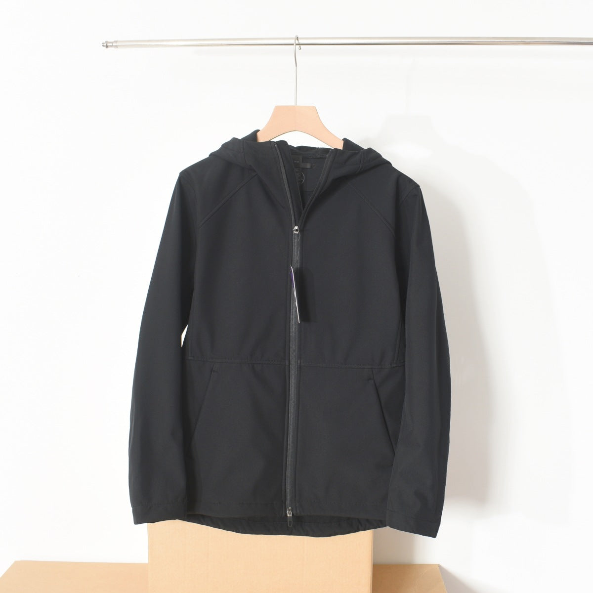 VARIANT_IMAGE::Black | Men's softshell zip hoodie