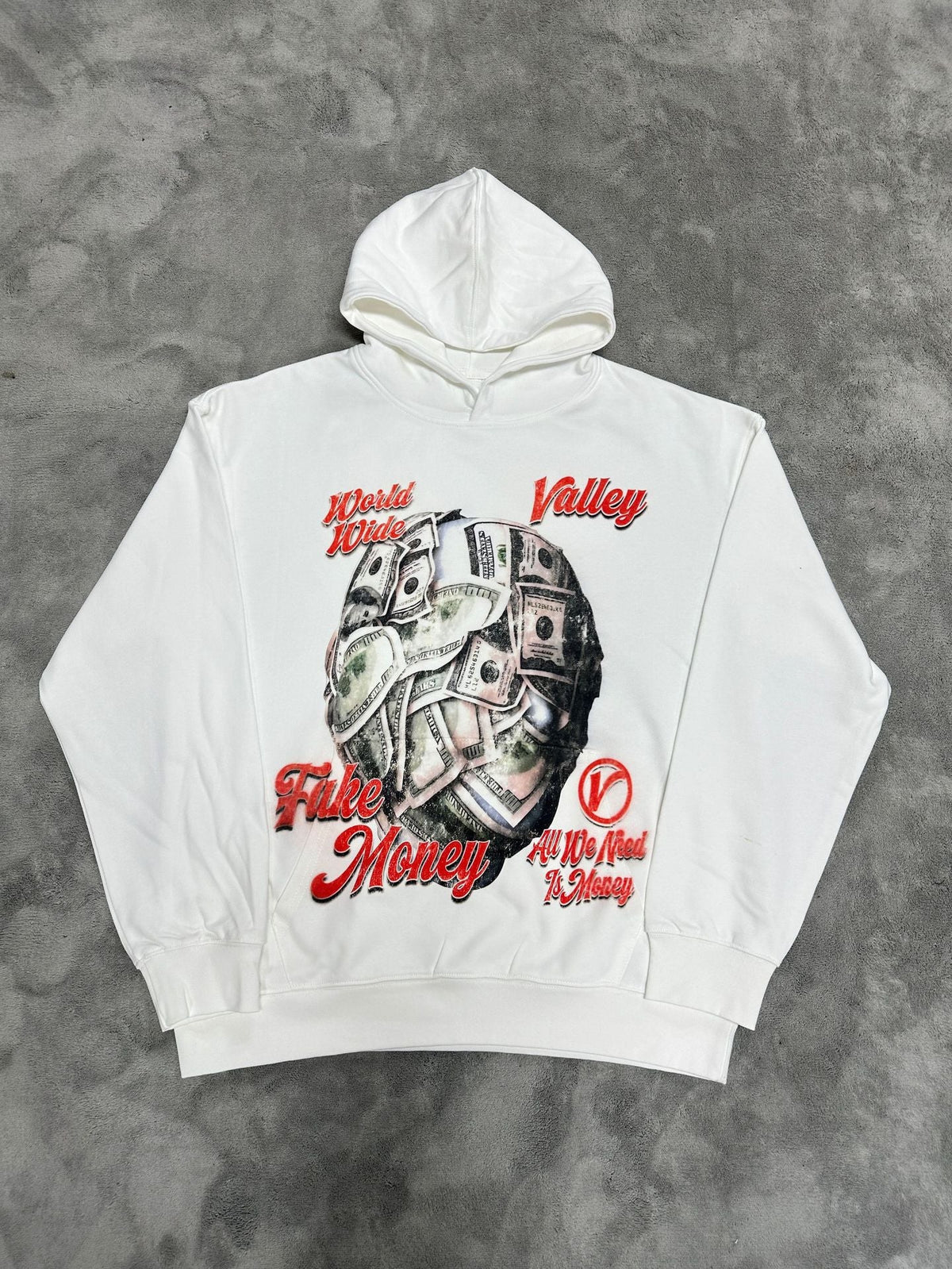 GMABCD Unisex Graphic Print Pullover Hoodie – Relaxed Terry Streetwear