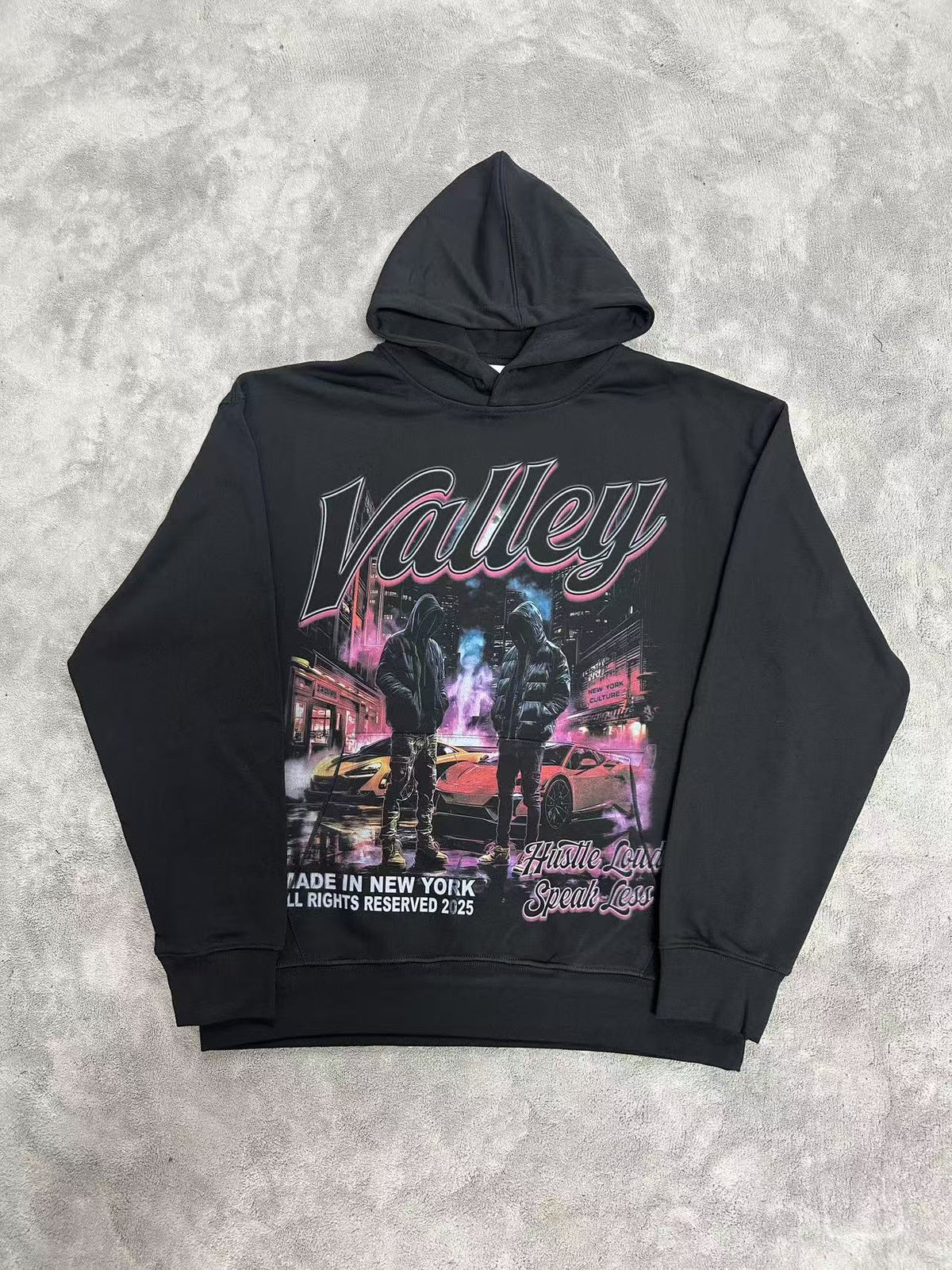 GMABCD Unisex Graphic Print Pullover Hoodie – Relaxed Terry Streetwear