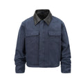 GMABCD Men's Collared Zip-Up Utility Jacket – Multi-Pocket Casual Outerwear