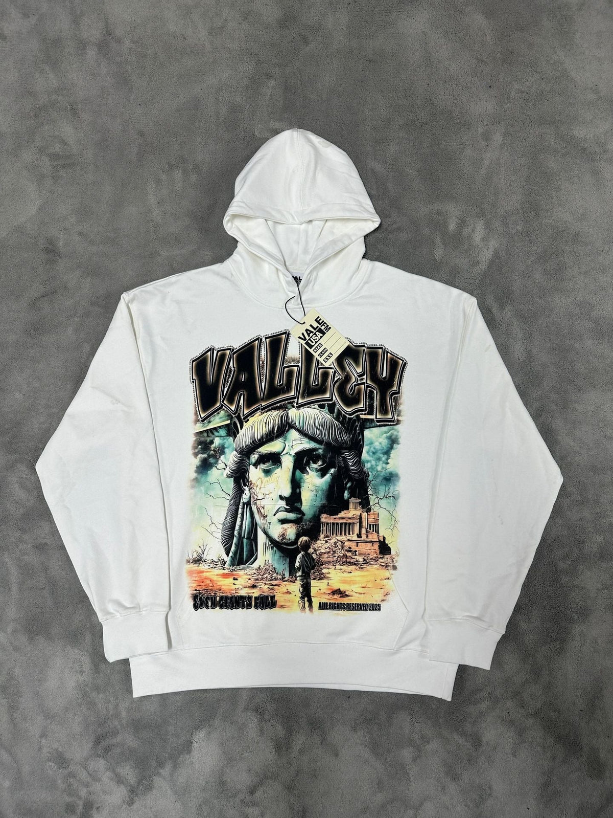 GMABCD Unisex Graphic Print Pullover Hoodie – Relaxed Terry Streetwear