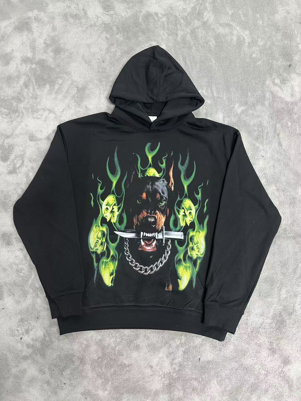 GMABCD Unisex Graphic Print Pullover Hoodie – Relaxed Terry Streetwear