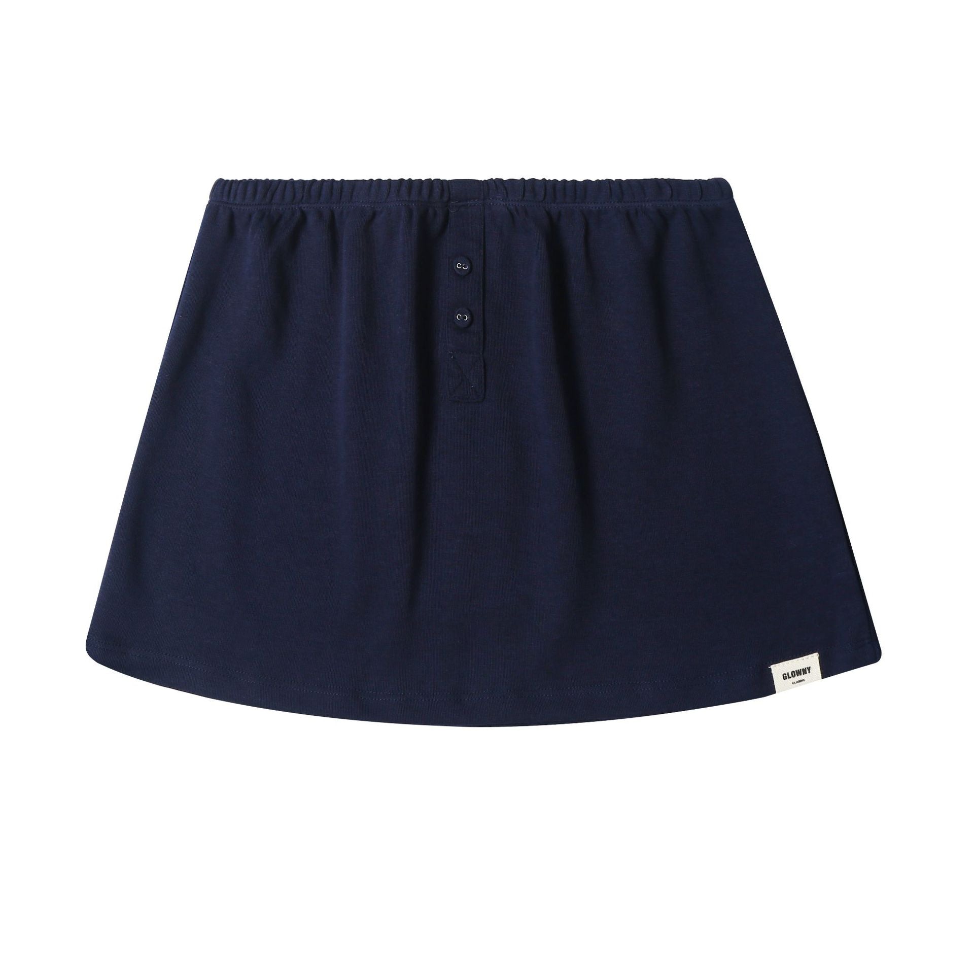 VARIANT_IMAGE::Navy Lounge Mini Skirt | Women's cotton loungewear