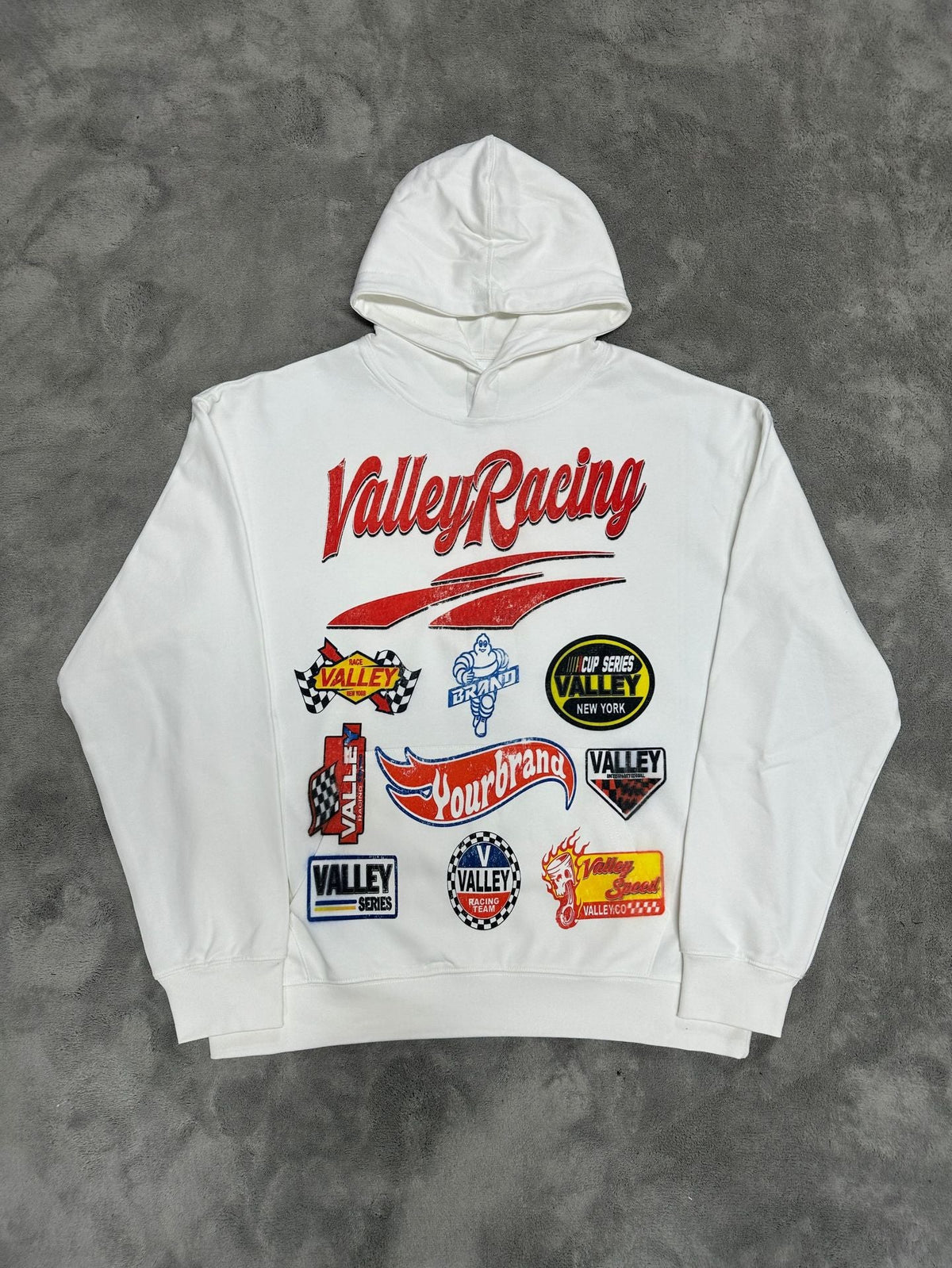 GMABCD Unisex Graphic Print Pullover Hoodie – Relaxed Terry Streetwear