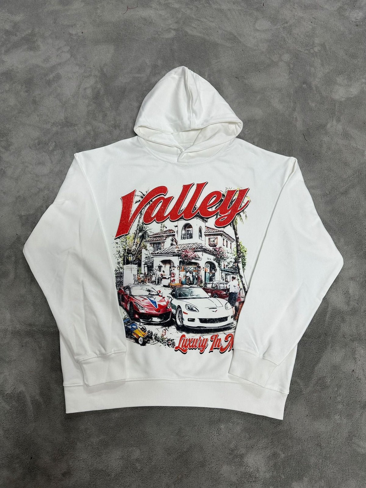 GMABCD Unisex Graphic Print Pullover Hoodie – Relaxed Terry Streetwear