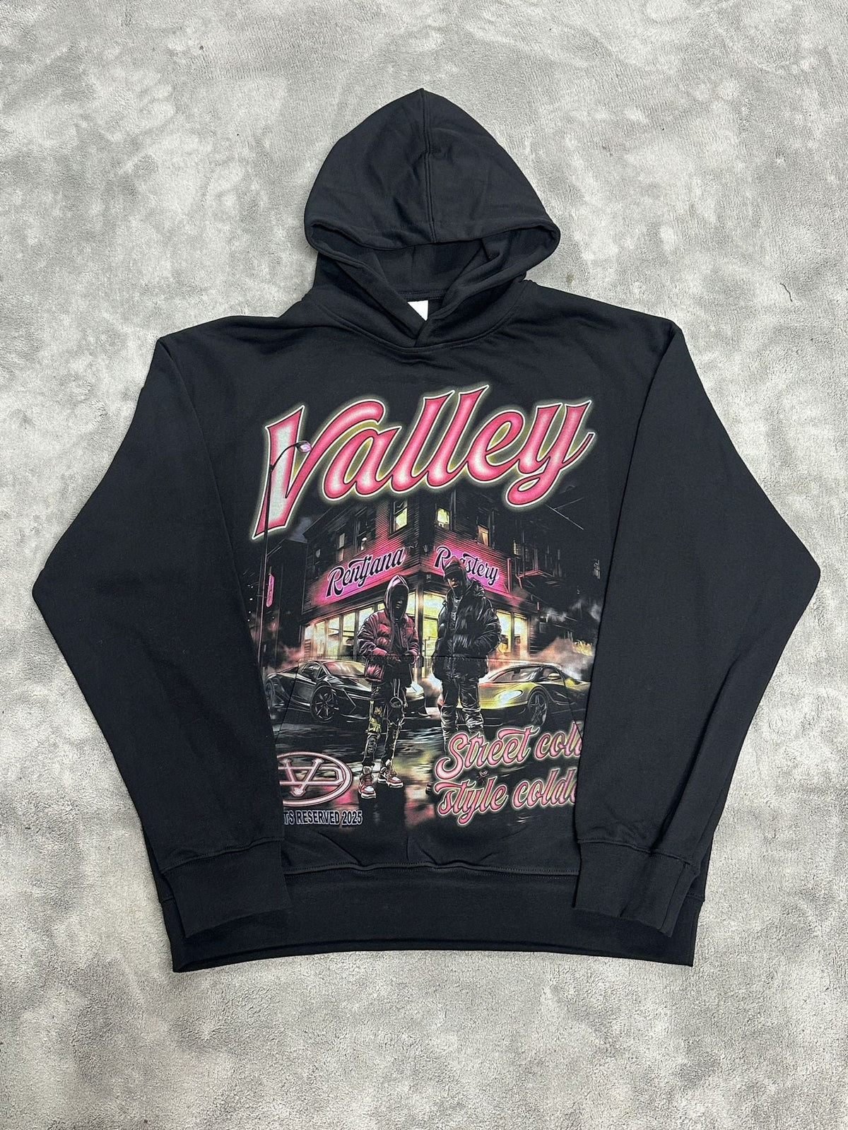 GMABCD Unisex Graphic Print Pullover Hoodie – Relaxed Terry Streetwear
