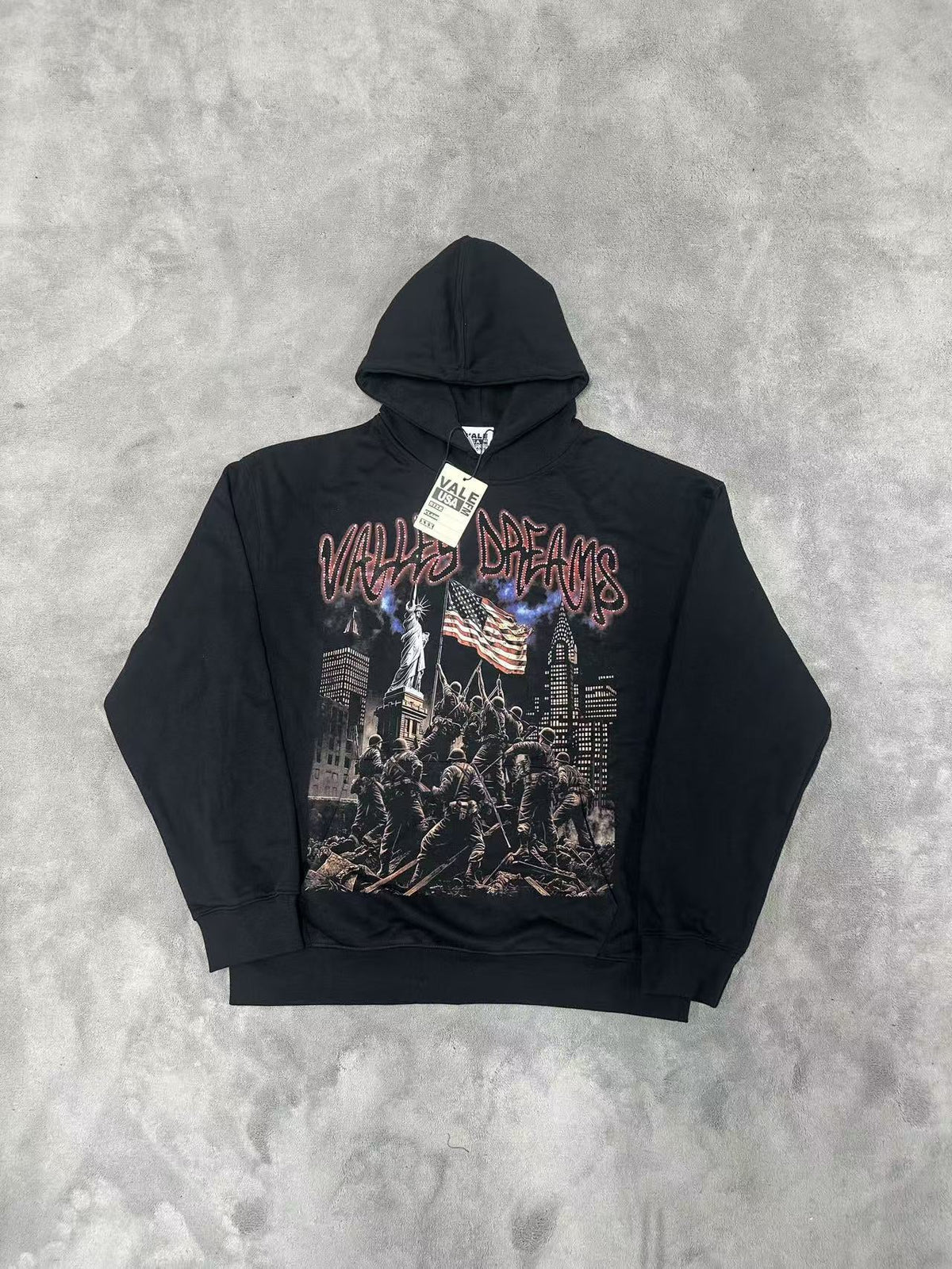 GMABCD Unisex Graphic Print Pullover Hoodie – Relaxed Terry Streetwear