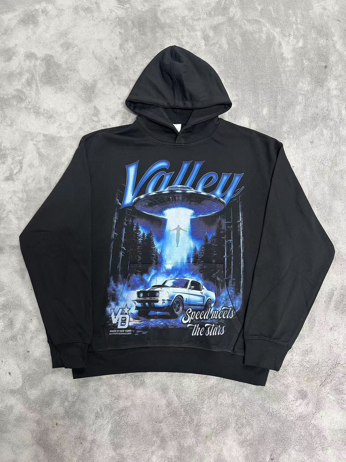 GMABCD Unisex Graphic Print Pullover Hoodie – Relaxed Terry Streetwear