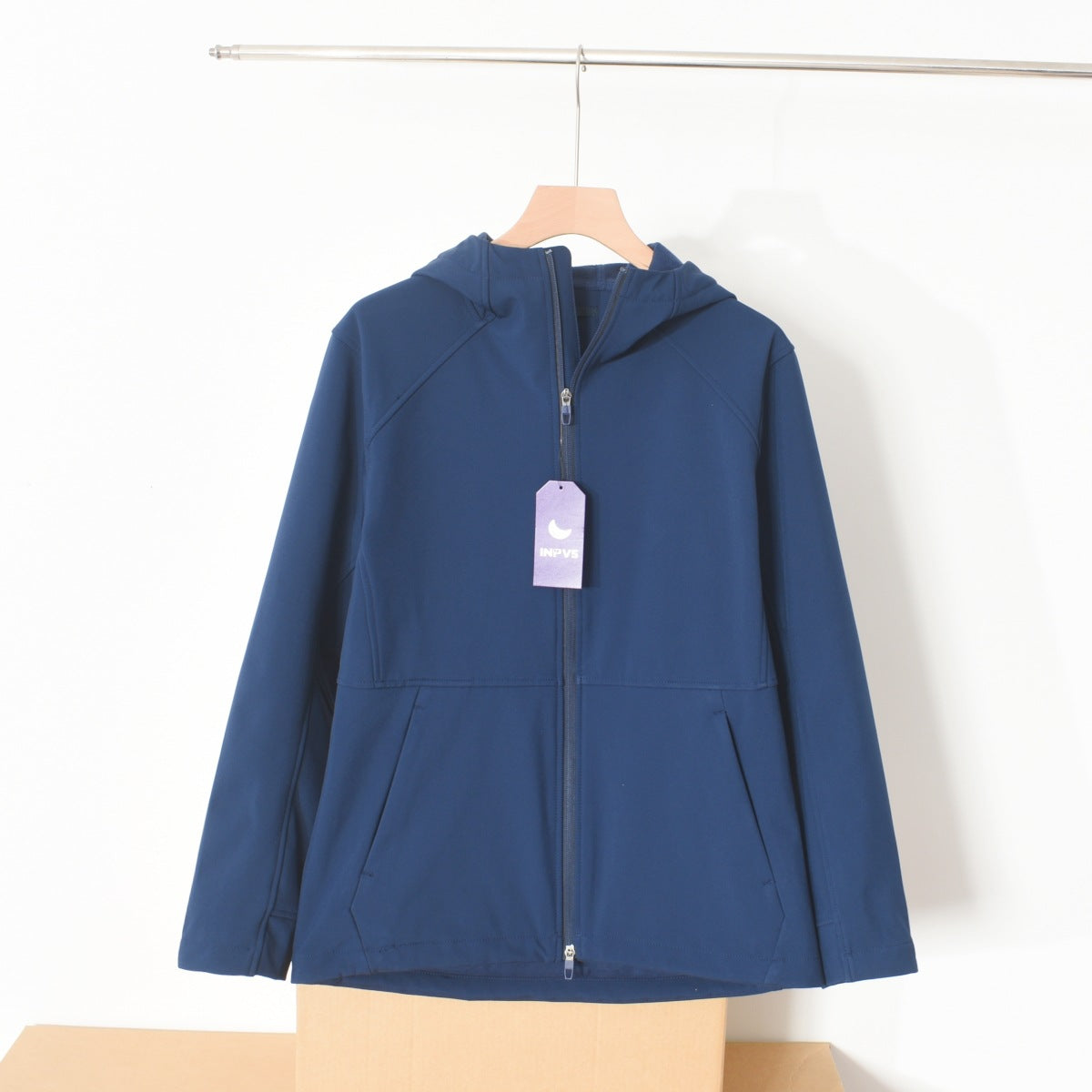 VARIANT_IMAGE::Blue | Men's softshell zip hoodie