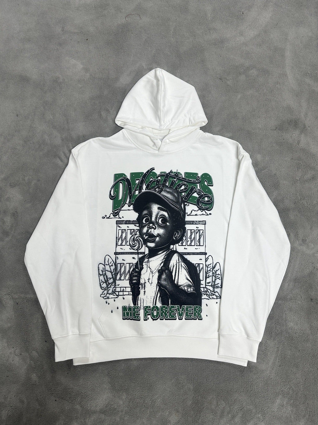 GMABCD Unisex Graphic Print Pullover Hoodie – Relaxed Terry Streetwear